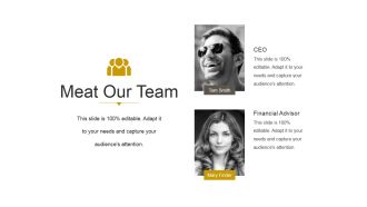 Meat Our Team Ppt PowerPoint Presentation Microsoft