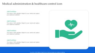 Medical Administration And Healthcare Control Icon Introduction PDF