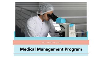 Medical Management Program Innovation Technology Big Data Ppt PowerPoint Presentation Complete Deck