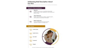 Mental Health Research Proposal Addressing Brief One Pager Sample Example Document