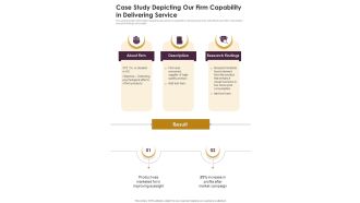 Mental Health Research Proposal Case Study Depicting Our Firm One Pager Sample Example Document
