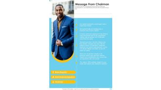Message From Chairman One Pager Documents