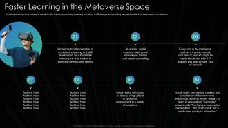 Metaverse Technology IT Faster Learning In The Metaverse Space Ppt Slides Design Templates PDF