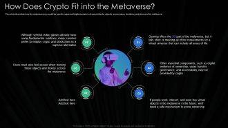 Metaverse Technology IT How Does Crypto Fit Into The Metaverse Ppt Model Examples PDF