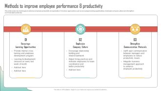 Methods To Improve Employee Performance Enhancing Organization Productivity By Implementing Brochure PDF