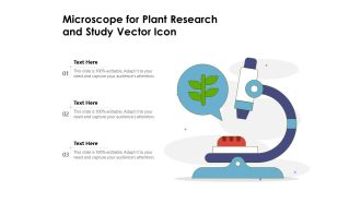 Microscope For Plant Research And Study Vector Icon Ppt PowerPoint Presentation Icon Portrait PDF