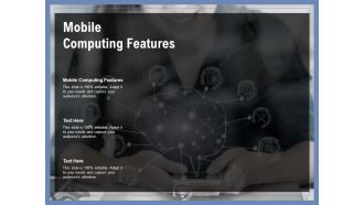 Mobile Computing Features Ppt PowerPoint Presentation Model Introduction Cpb Pdf