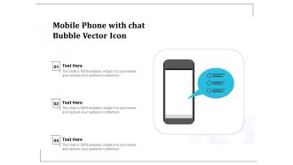 Mobile Phone With Chat Bubble Vector Icon Ppt PowerPoint Presentation Gallery File Formats PDF