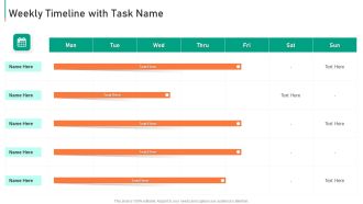 Module Agile Deployment Auction Procedure IT Weekly Timeline With Task Name Clipart PDF