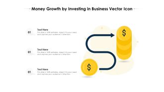 Money Growth By Investing In Business Vector Icon Ppt PowerPoint Presentation Inspiration Examples PDF