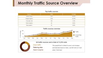 Monthly Traffic Source Overview Ppt PowerPoint Presentation Gallery Example