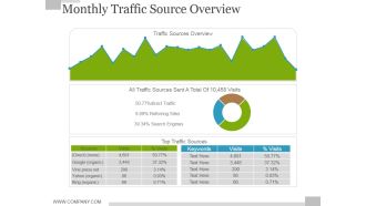 Monthly Traffic Source Overview Ppt PowerPoint Presentation Portfolio Infographics