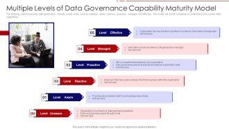 Multiple Levels Of Data Governance Capability Maturity Model Ppt PowerPoint Presentation Gallery Guidelines PDF