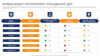 Multiple Project Transformation Management Grid Summary PDF