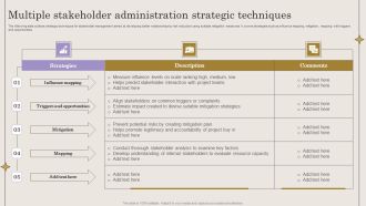 Multiple Stakeholder Administration Strategic Techniques Background PDF