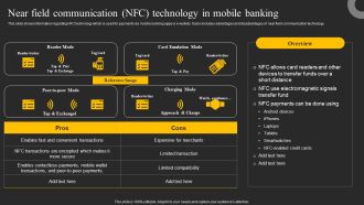 Near Field Communication NFC Technology In Mobile Banking Ppt Gallery Objects PDF