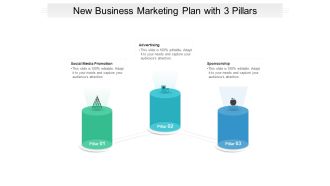 New Business Marketing Plan With 3 Pillars Ppt PowerPoint Presentation File Slide Download PDF