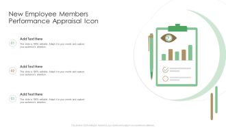 New Employee Members Performance Appraisal Icon Icons PDF