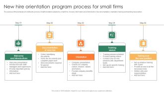 New Hire Orientation Program Process For Small Firms Icons PDF