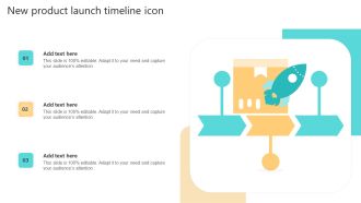New Product Launch Timeline Icon Designs PDF
