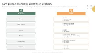 New Product Marketing Description Overview Ppt PowerPoint Presentation File Inspiration PDF