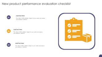 New Product Performance Evaluation Checklist Ppt Design Ideas PDF