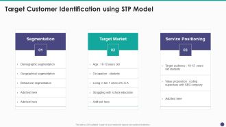 New Service Launch And Development Strategy To Gain Market Share Target Customer Identification Using STP Model Elements PDF
