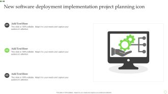 New Software Deployment Implementation Project Planning Icon Themes PDF