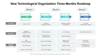 New Technological Organization Three Months Roadmap Summary