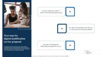 Next Step For Digital Modification Service Proposal Background PDF