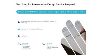 Next Step For Presentation Design Service Proposal Ppt PowerPoint Presentation Inspiration Slide Download