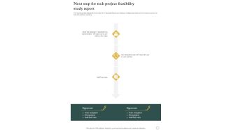 Next Step For Tech Project Feasibility Study Report One Pager Sample Example Document