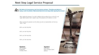 Next Step Legal Service Proposal Ppt PowerPoint Presentation Styles Background Image