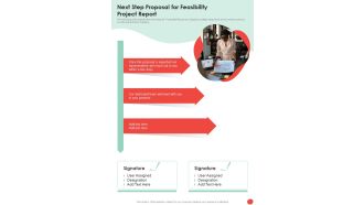 Next Step Proposal For Feasibility Project Report One Pager Sample Example Document