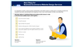 Next Steps For Business Ecommerce Website Design Services Ppt PowerPoint Presentation Infographics Inspiration PDF