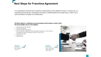 Next Steps For Franchise Agreement Ppt PowerPoint Presentation Infographic Template Rules