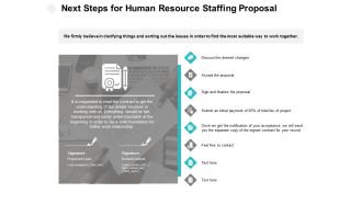 Next Steps For Human Resource Staffing Proposal Ppt PowerPoint Presentation File Design Ideas