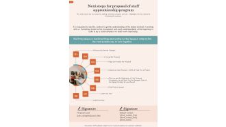Next Steps For Proposal Of Staff Apprenticeship Program One Pager Sample Example Document