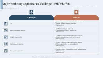 Niche Marketing Guide To Target Specific Customer Groups Major Marketing Segmentation Challenges Information PDF