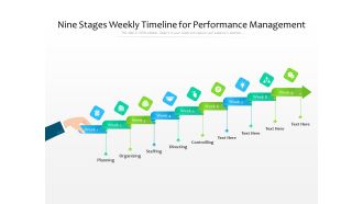 Nine Stages Weekly Timeline For Performance Management Ppt PowerPoint Presentation File Format Ideas PDF