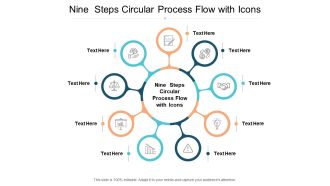 Nine Steps Circular Process Flow With Icons Ppt PowerPoint Presentation Model Graphics Template