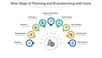 Nine Steps Of Planning And Brainstorming With Icons Ppt Powerpoint Presentation File Example Topics PDF