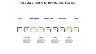 Nine Steps Timeline For New Business Strategy Ppt PowerPoint Presentation Gallery Layout Ideas PDF
