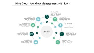 Nine Steps Workflow Management With Icons Ppt PowerPoint Presentation Professional Display