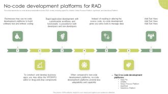 No Code Development Platforms For Rad Rapid Application Building RAB Model Information PDF