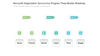 Non Profit Organization Sponsorship Program Three Months Roadmap Structure