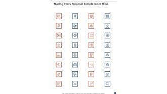 Nursing Study Proposal Sample Icons Slide One Pager Sample Example Document