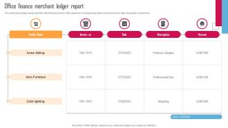 Office Finance Merchant Ledger Report Elements PDF