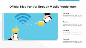 Official Files Transfer Through Mobile Vector Icon Ppt Show Design Inspiration PDF