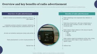 Offline Marketing Techniques To Elevate Brand Visibility Overview And Key Benefits Of Radio Portrait PDF